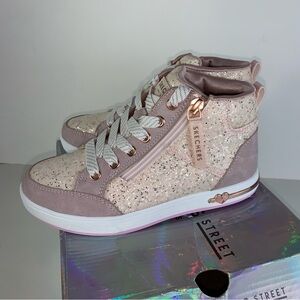 Skechers Kids Street Los Angeles Shoutouts size 2 big kids- pink mauve NEW